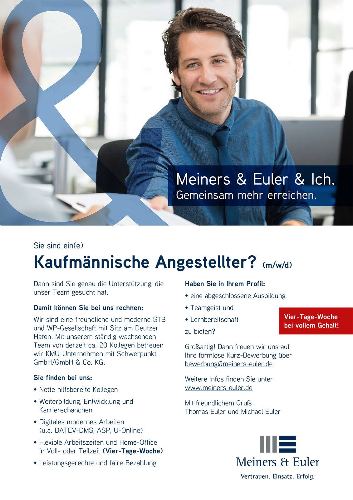 KAUFMÄNNISCHE/R MITARBEITER/IN bei Meiners & Euler